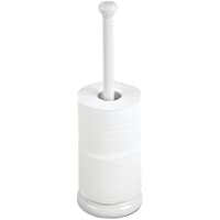 mDesign Portarrollos de pie – Clásico soporte para papel higiénico para baños – Dispensador de papel higiénico para 3…